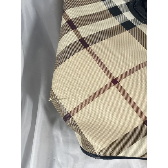 Vintage BURBERRY NICKIE Large Landscape Supernova/Black Check Tote Bag Canvas - Picture 3 of 13